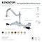 Kingston Brass KS1240PKL Duchess 2-Handle Wall Mount Bridge Kitchen Faucet, Matte Blk KS1240PKL - alternate 3